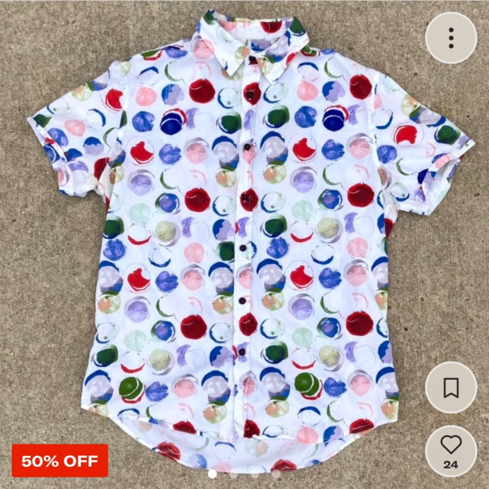 desigual short sleeve printed button down
